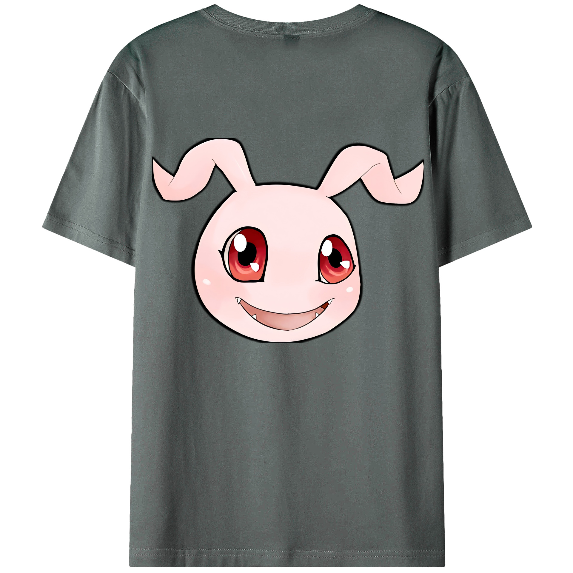 （画像用） Digimon デジタルモンスター/デジモン 綿100％ メンズ半袖Tシャツ（バックプリント） 通気性